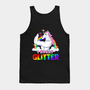 Magical Workout Unicorn I Sweat Glitter Gym Exercise Tank Top